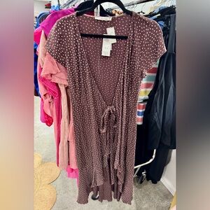 Abercrombie & Fitch Brown Polka Dot Dress